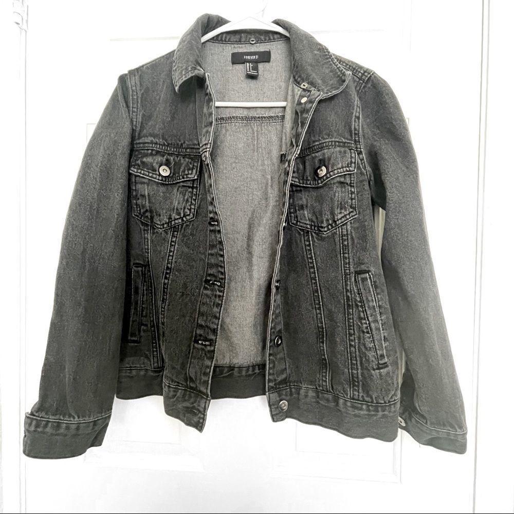 Forever 21 Gray Denim Jacket